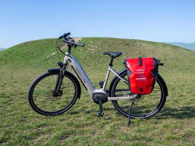 E-bike Hercules mit Rad + Reisen Packtasche