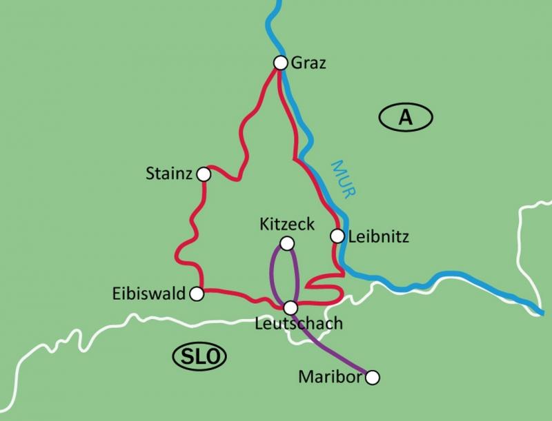 Karte Steiermark Rundfahrt
