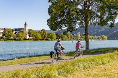 Radfahrer im Zeller Land an der Mosel