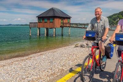 Bregenz - Bodensee-Badehaus - Radfahrer