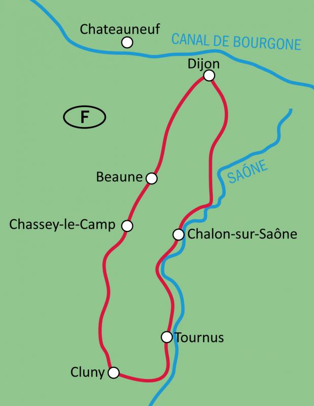 map Southern Burgundy