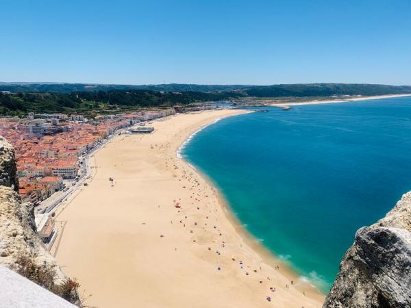 Blick ber den Strand von Nazar