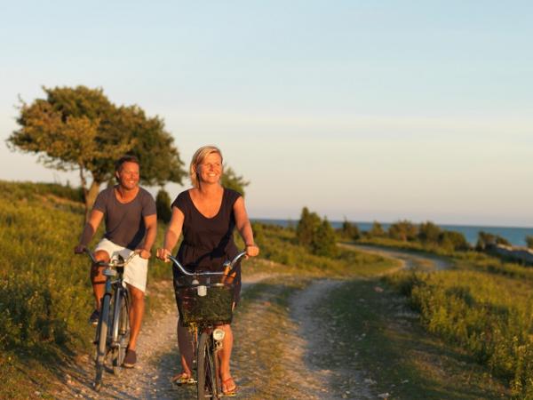 Radfahrer an der Kste