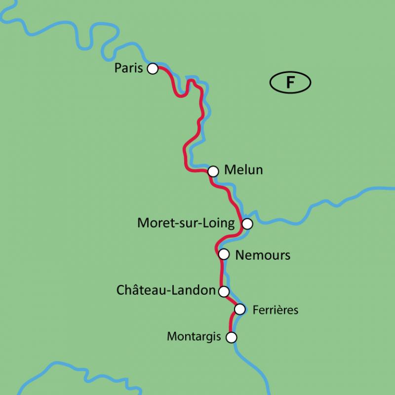 Karte Paris-Montargis